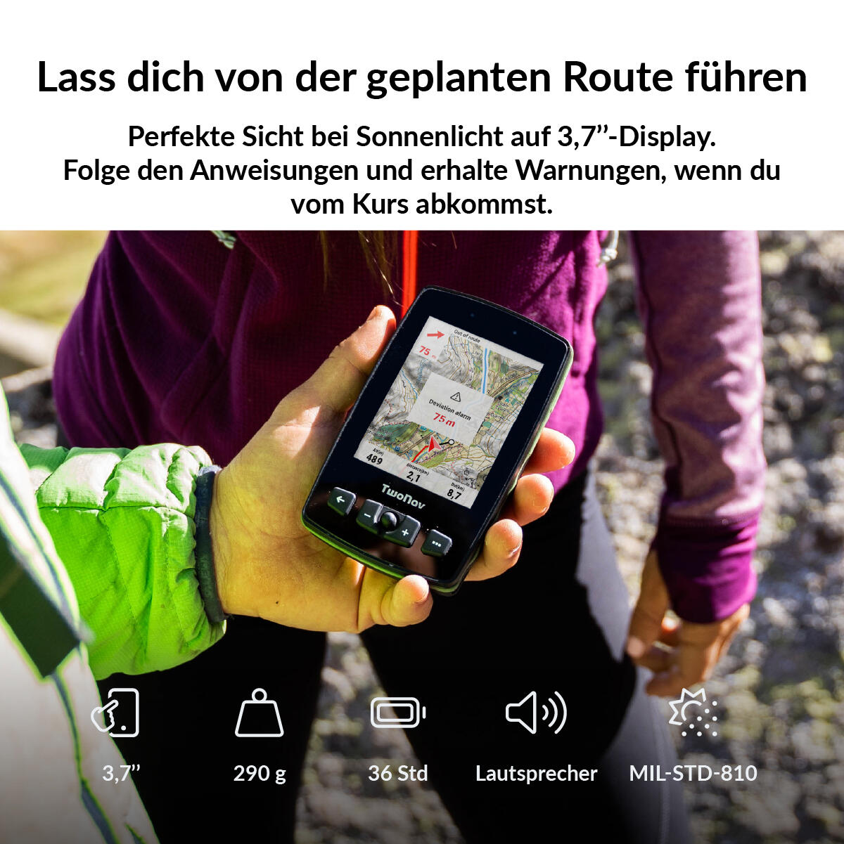 GPS Aventura 2 Plus (128 GB) + Karte Deutschland BKG Topo 1:25000 TwoNav 5/7