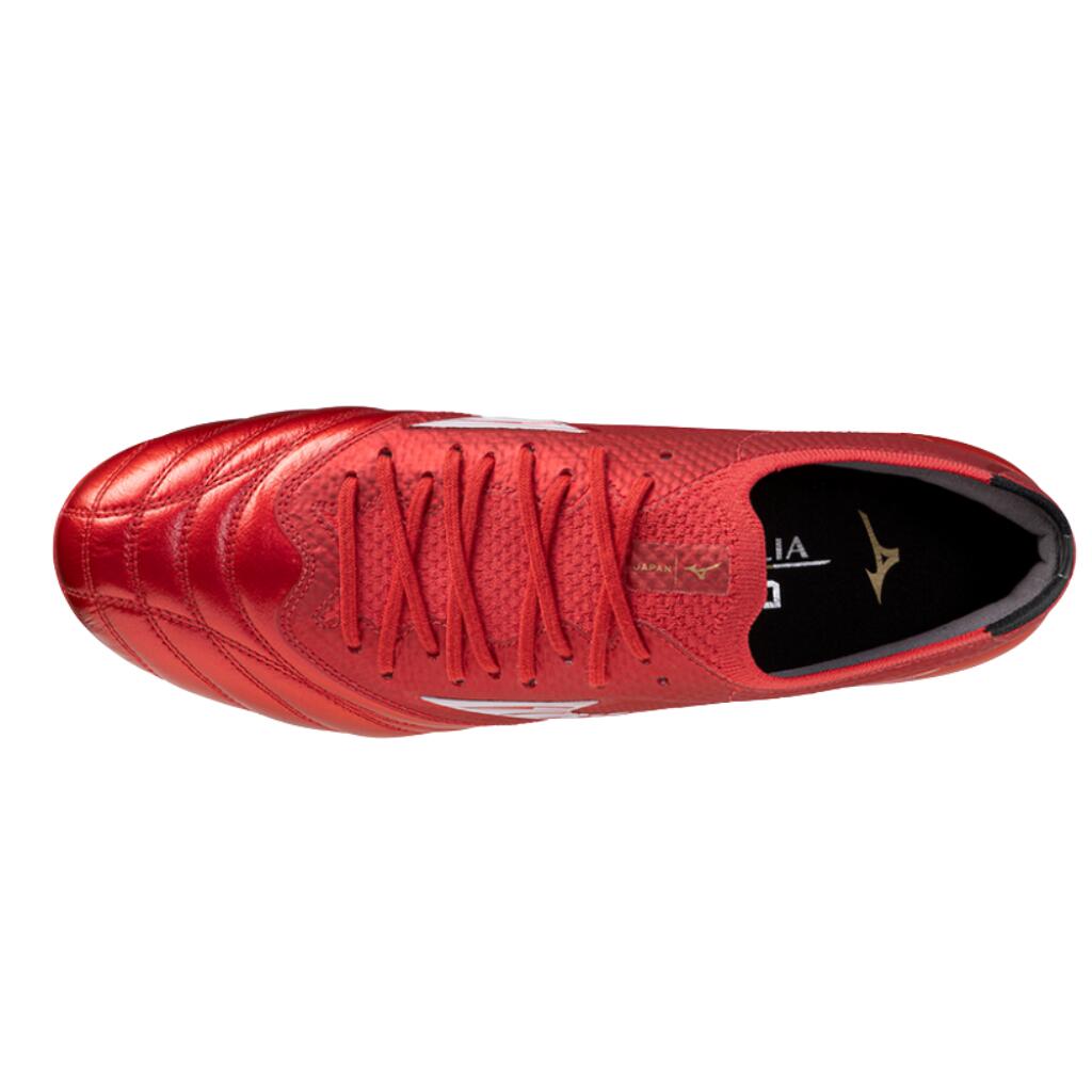 Crampons Mizuno Morelia Neo IV Beta Japan rouge cuir 3/6