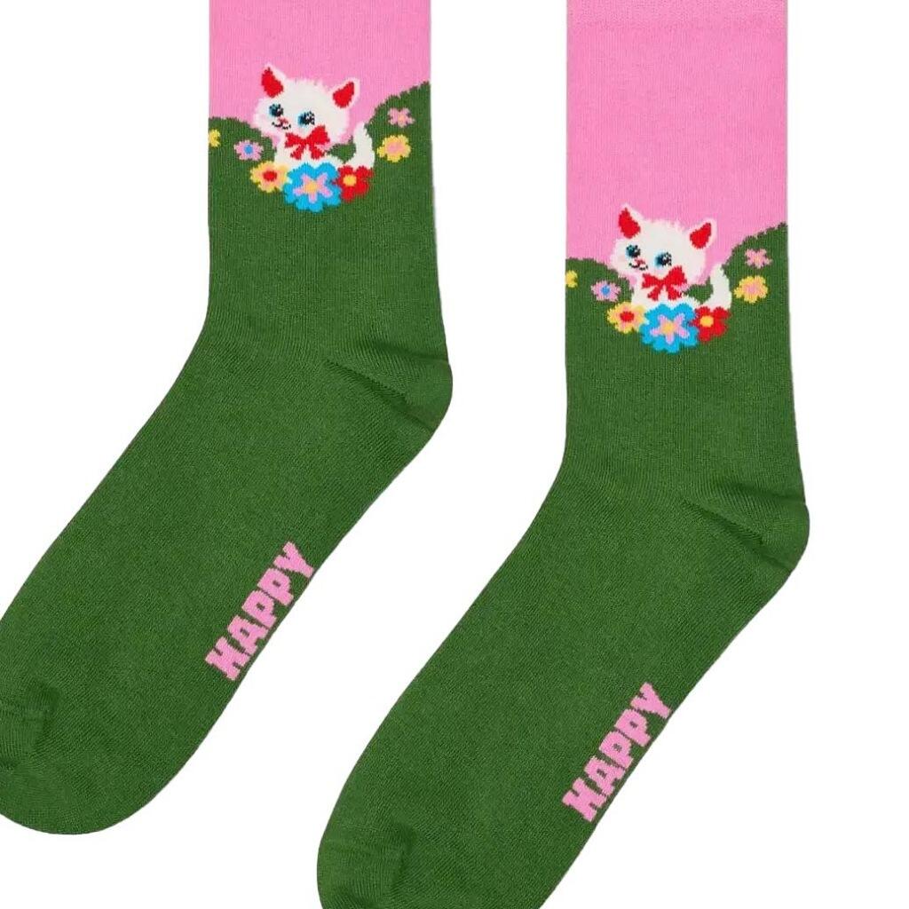 Chaussettes Chaussettes Happy Socks Kitten &amp; flowers-36/40 3/5