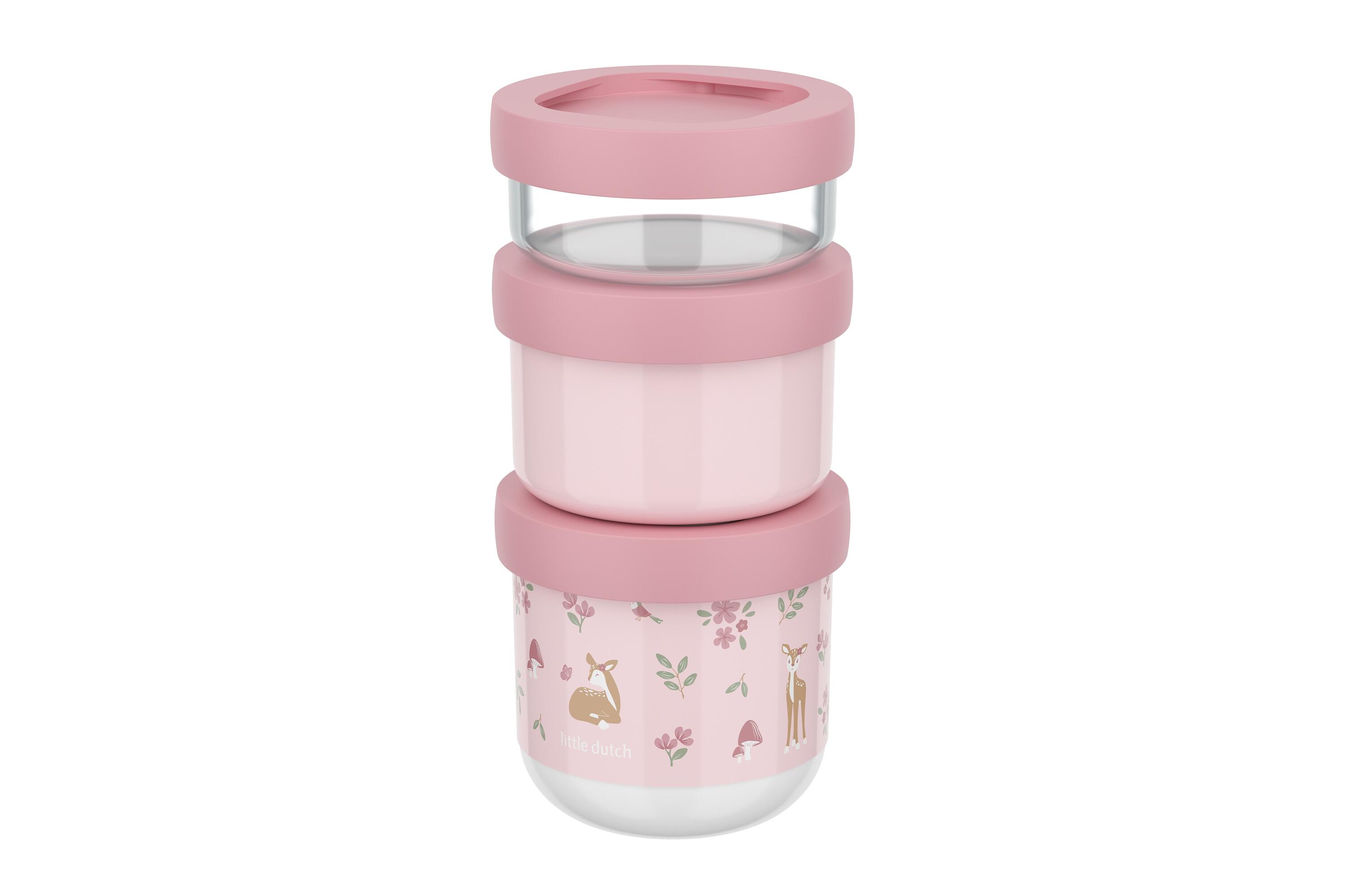 Mepal Mio 550 ml Snackbox stapelbar 3-teilig - Fairy Garden 1/6