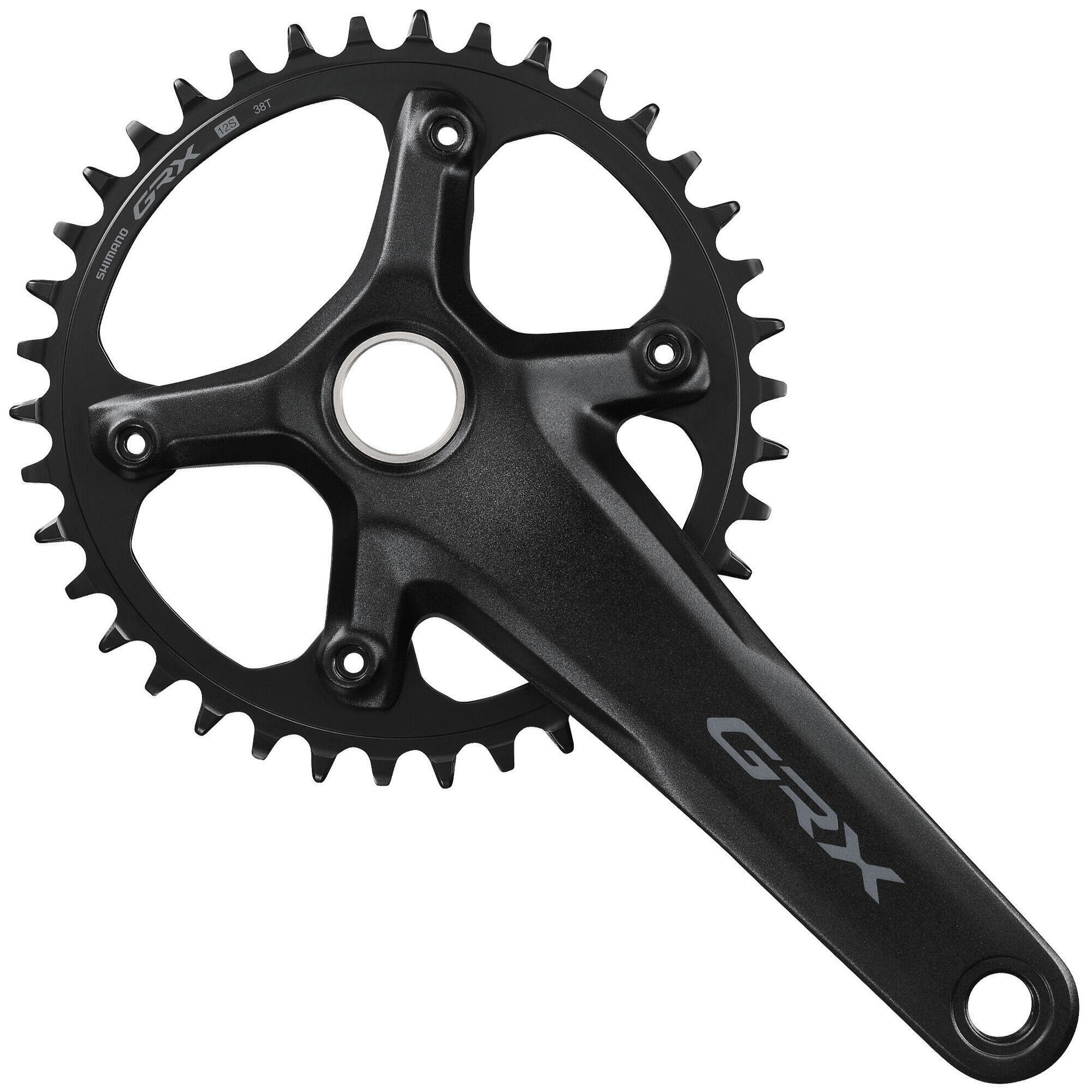 Shimano - Pédalier Grx Fc-rx610 1x12 Vitesses, 38 Dents, 172,5 Mm - Manivelle - Noir - Taille Unique - Decathlon