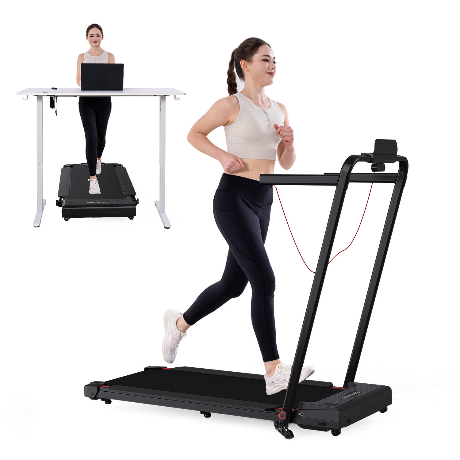 Foldable Race Walking pad -ZX2S-Inclination 13.41%-3 Positions-1400W-8 km/h