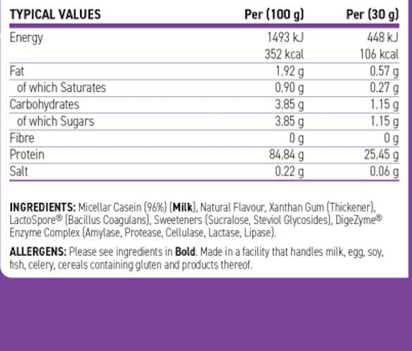 Applied Nutrition 100% Casein Protein (900g) Vanilla Cream - Eiwitten - Caseïne 3/3