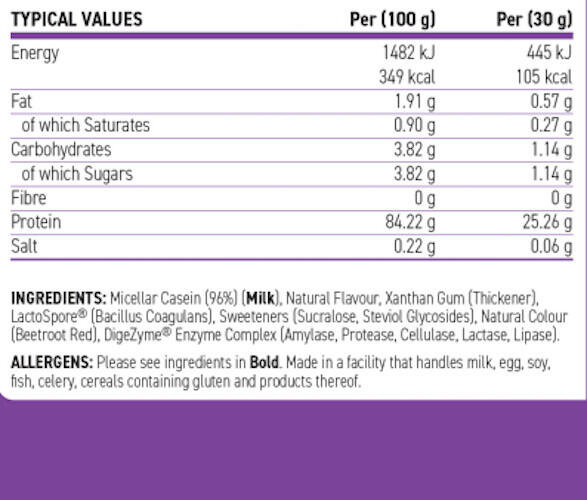 Caséine - 100% Casein Protein - Crème à la Fraise 3/3