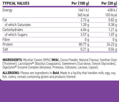 Caséine - 100% Casein Protein - Crème au Chocolat 3/3