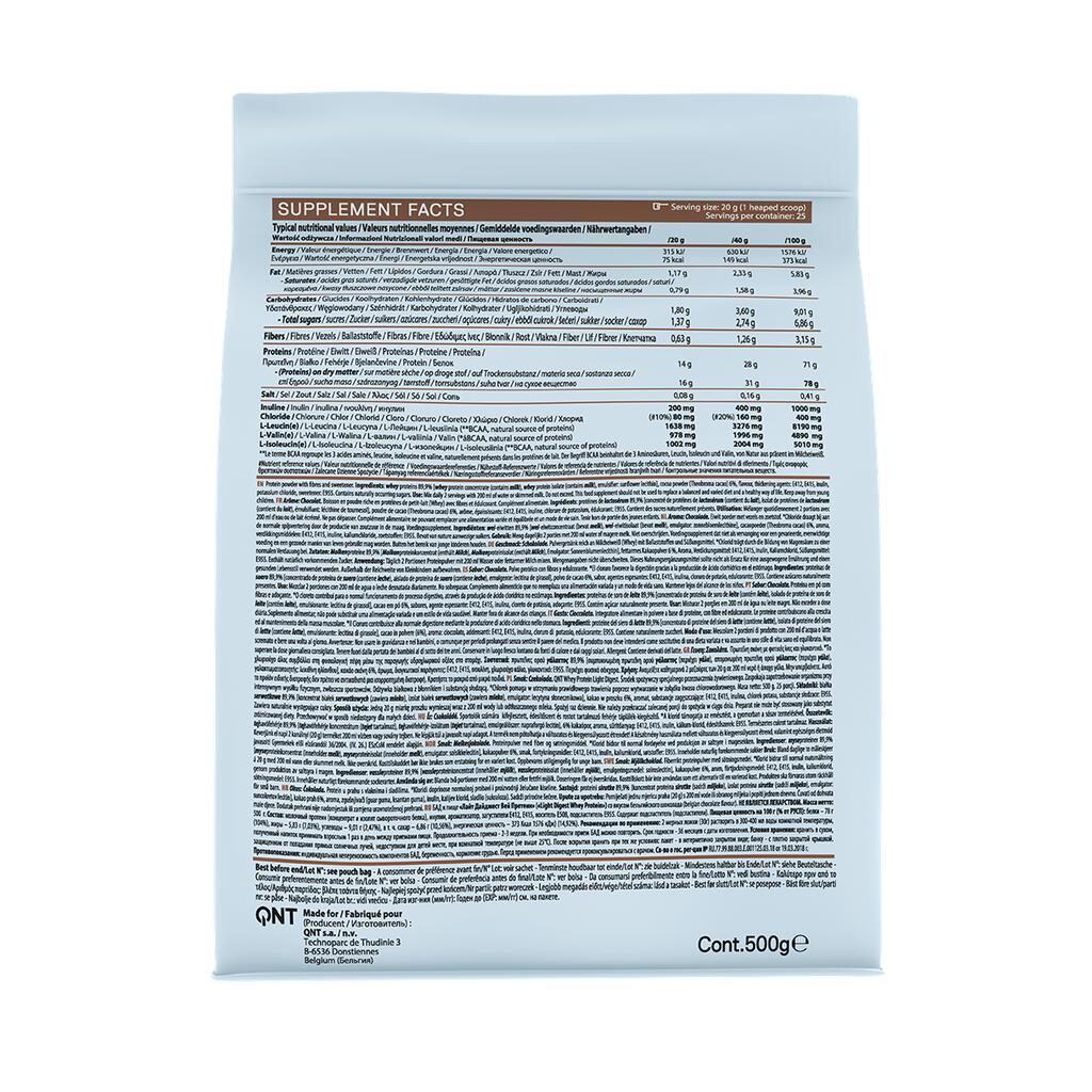 LIGHT DIGEST WHEY PROTEIN - Belgian Chocolate - 500 g 2/4