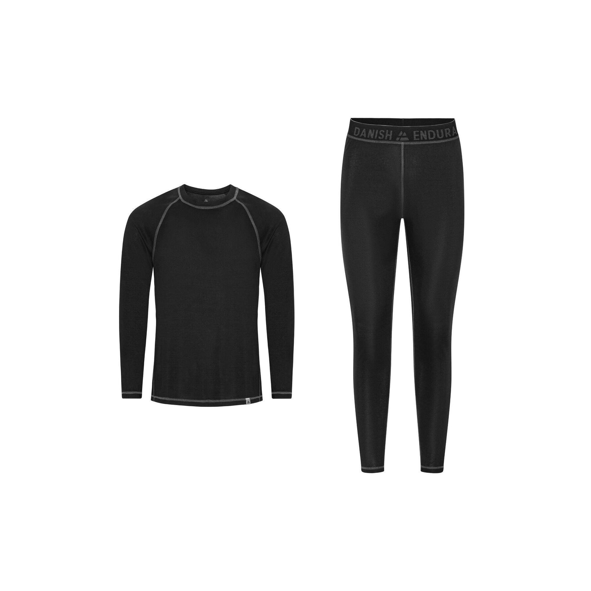 Danish Endurance - Ensemble Base Layer Unisexe 1 Pack Chaud Recyclé Haut Et Pantalon - Chemise Manches Longues - Multicolore - Decathlon