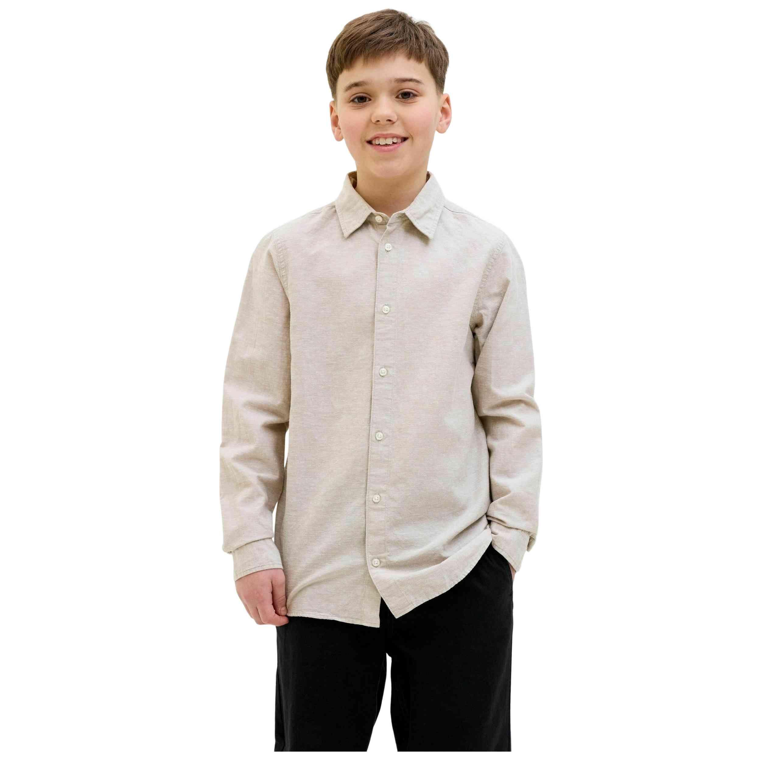 Chemise Jack&jones modèle 12268988-BEIG pour enfants 2/5
