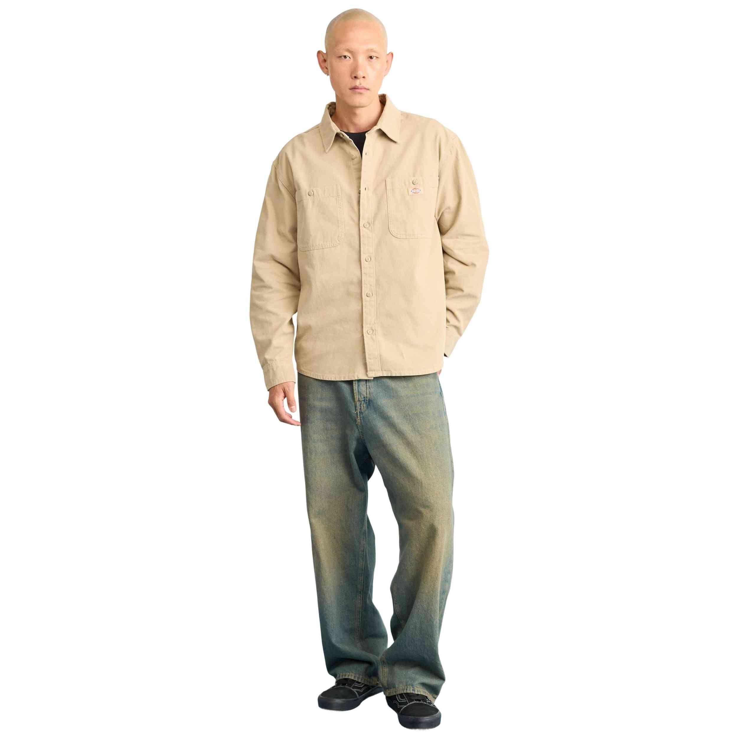 Dickies - Surchemise Dickies Modèle Dk0a87pr0ds1-2fw5 Pour Homme - Chemise Manches Courtes - Beige - Decathlon
