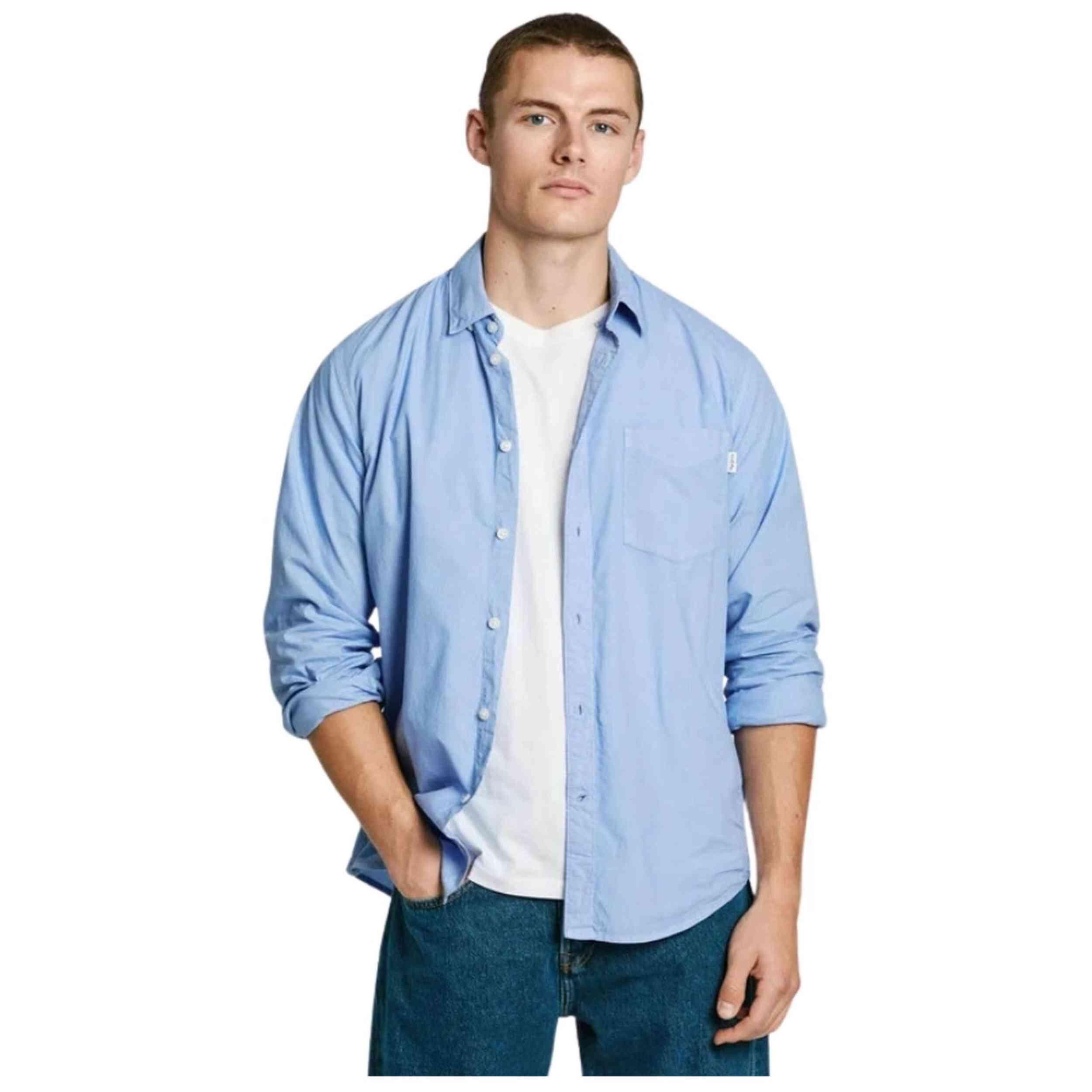 Pepe Jeans - Chemise Pepe Jeans Modèle Pm308831-533 Pour Homme - Surchemise - Bleu - Decathlon