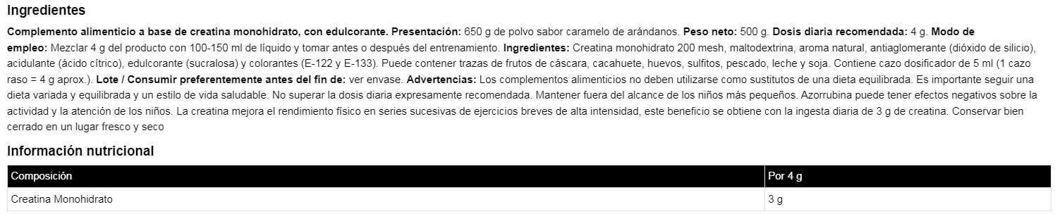 Creatina Micronizada 200 Mesh Edición Limitada - 650g Arandanos IO.Genix 2/3