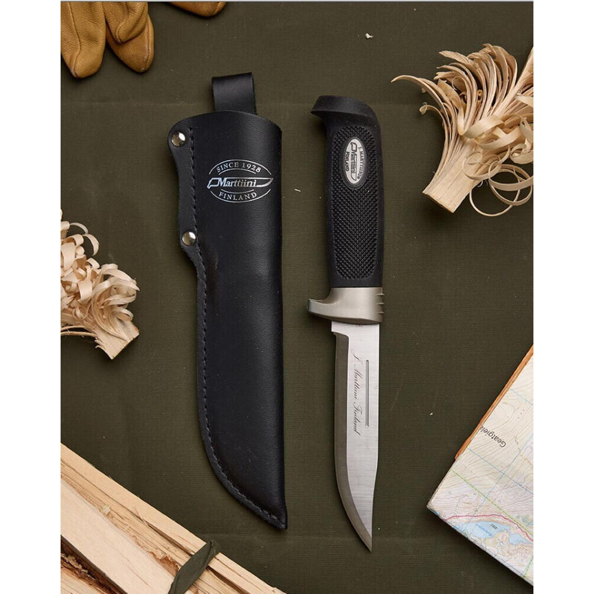 Cutit Marttiini Condor Big Game, lama 13 cm, teaca piele
