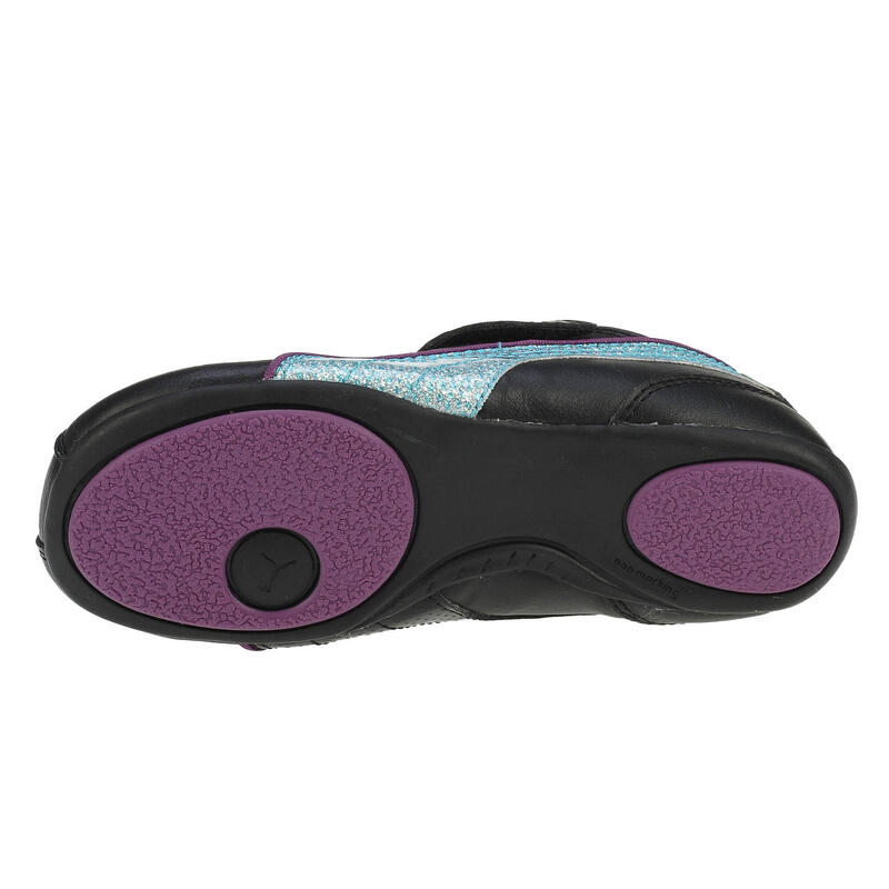 Pantofi sport fete Puma Talulla Glamm V, black-blue-grape 20