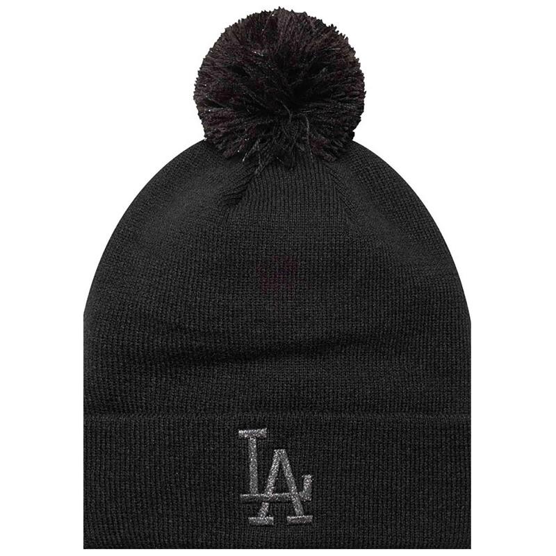 Căciulă de iarnă damă New Era Metallic Bobble Los Angeles Dodger negru