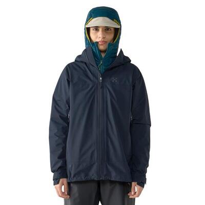 Haglöfs l.i.m airak 2.5l blauwe waterdichte jas met capuchon voor dames