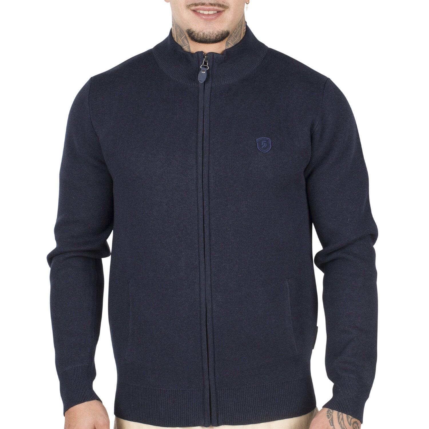 Shilton - Gilet Uni Cotton Zip Homme - Pull - Bleu - Decathlon