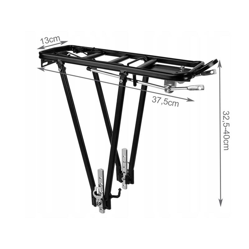 Portbagaj pentru bicicleta, prindere pe spate, aluminiu, maxima 35 kg
