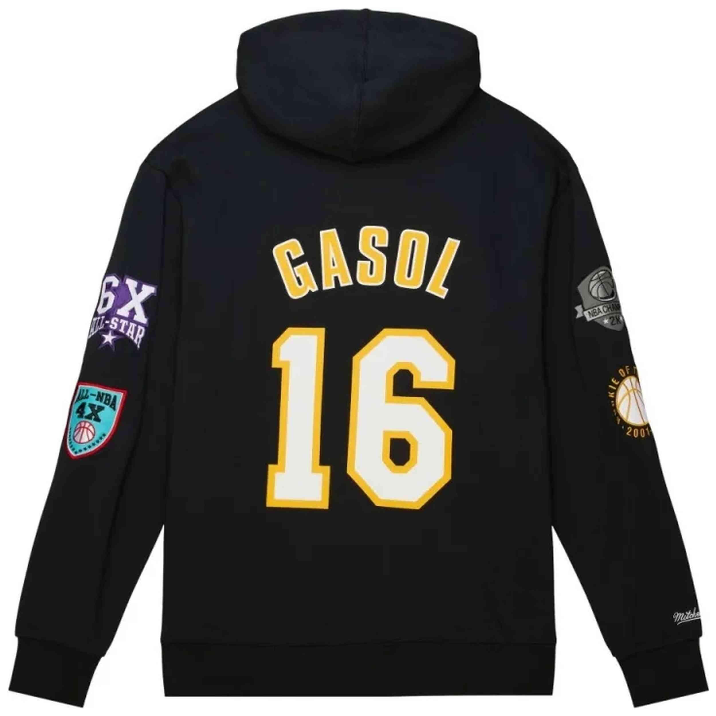 Felpa con cappuccio Mitchell & ness modello FPHD6861-LALYYPGABLCK per uomini 2/4