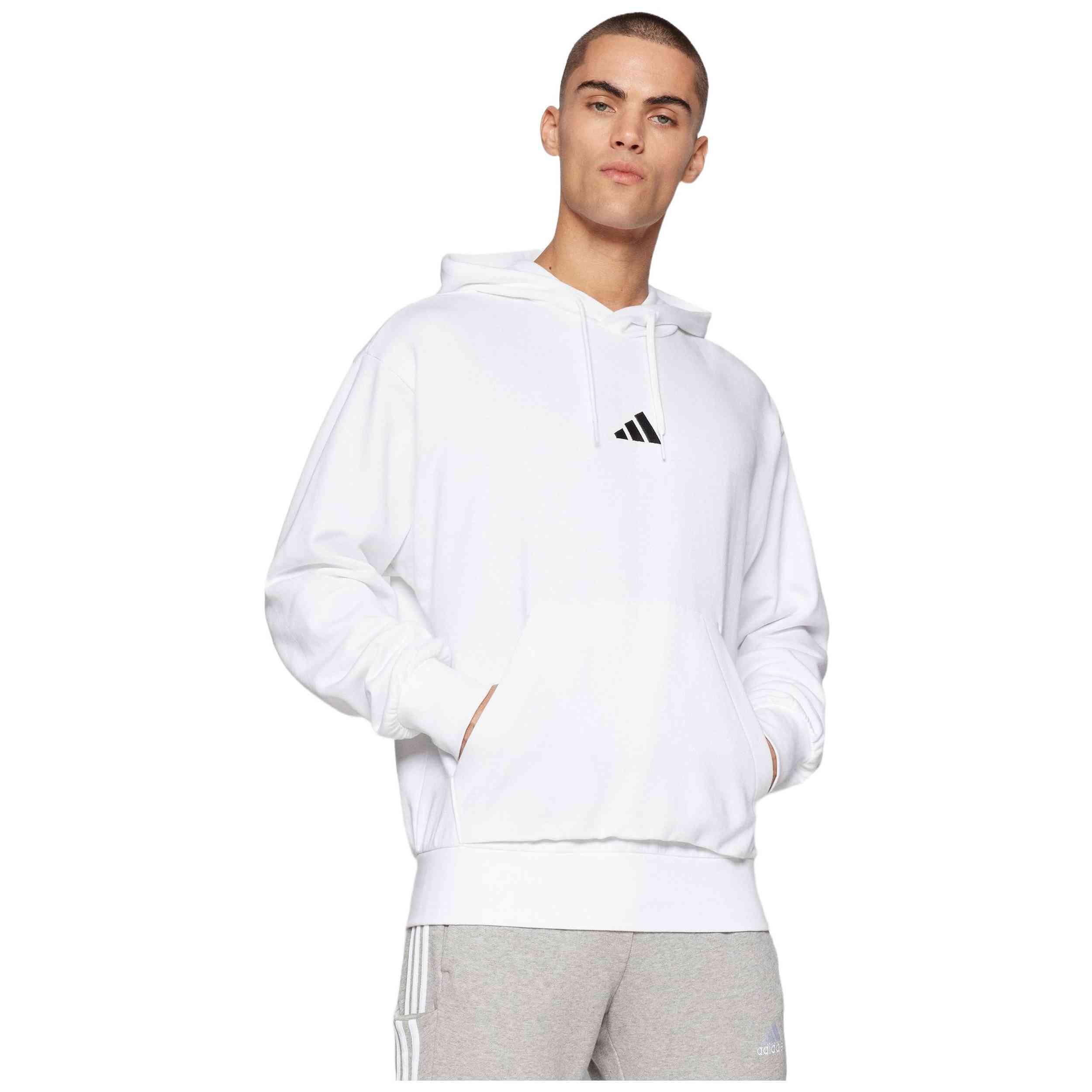 Adidas - Sweat À Capuche Adidas Modèle Je3808 Pour Homme - Sweat-shirt - Blanc - Decathlon