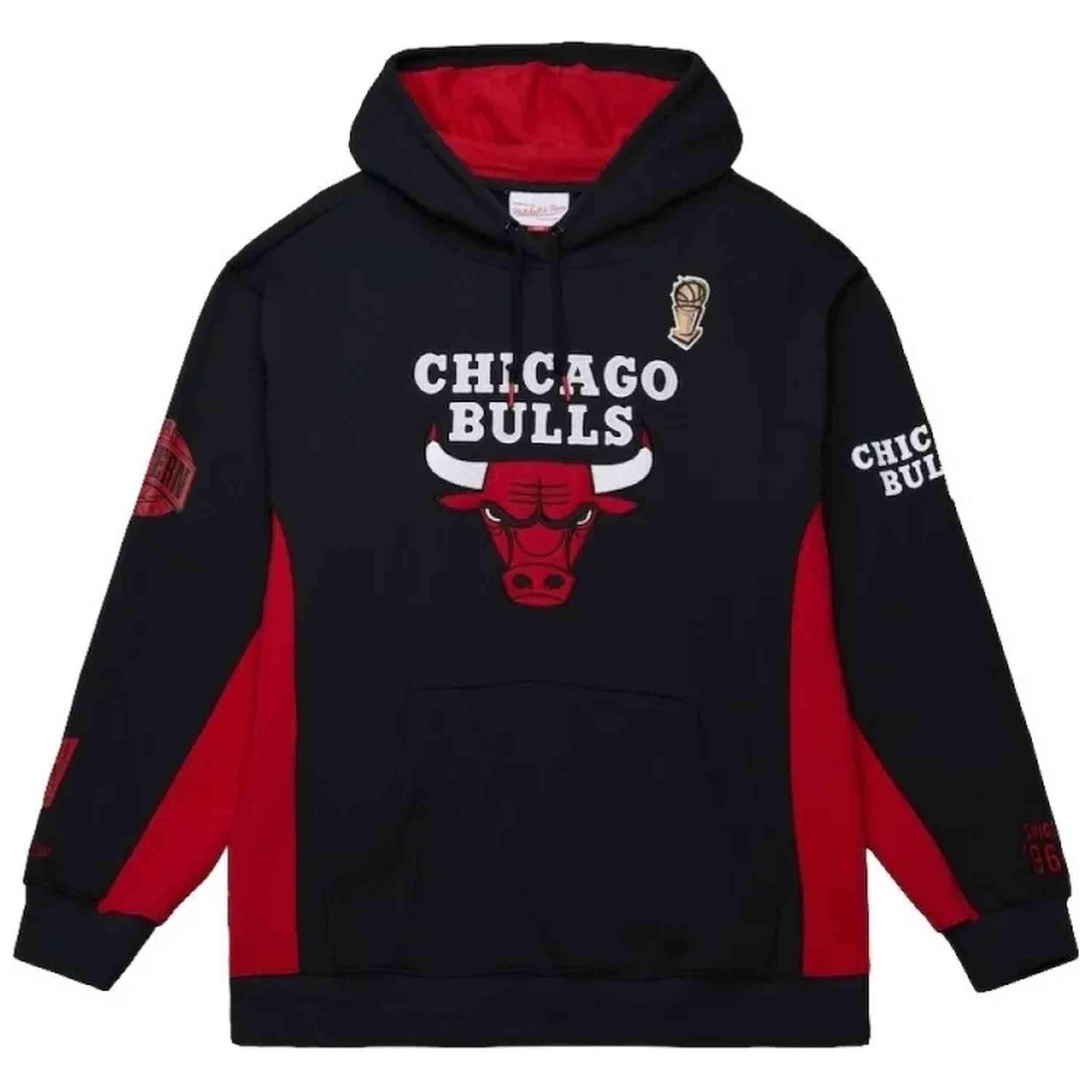 Sweat à capuche Mitchell & ness modèle TH9263-CBUBLCK pour unisexe 2/4