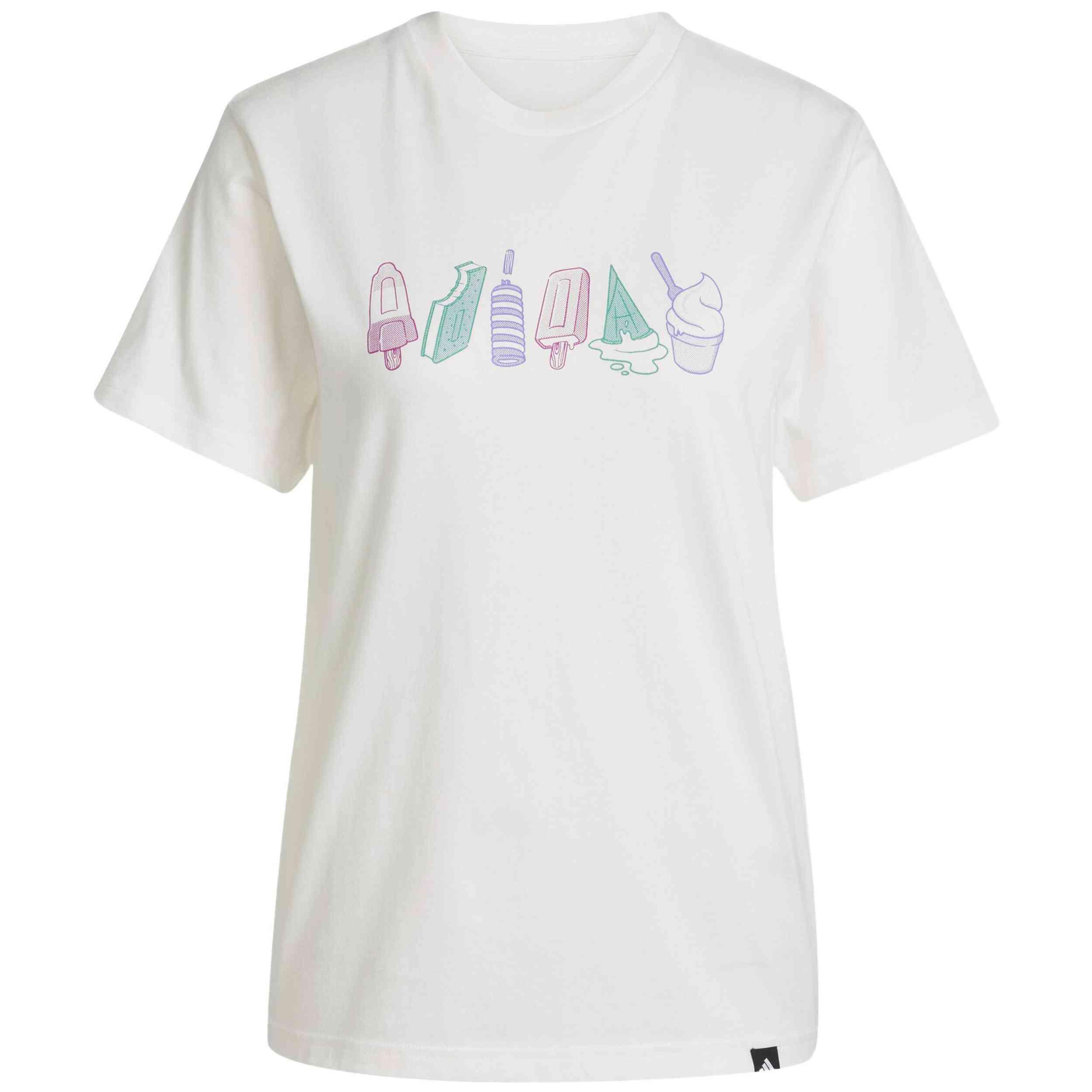 Adidas - T-shirt Adidas Modèle Jn8271 Pour Femmes - T-shirt Manches Courtes - Blanc - Decathlon