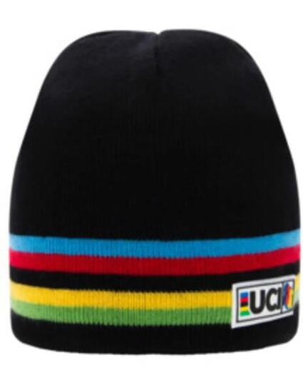 Mütze Big Bobble Hats UCI Black Rainbow Stripes Beanie