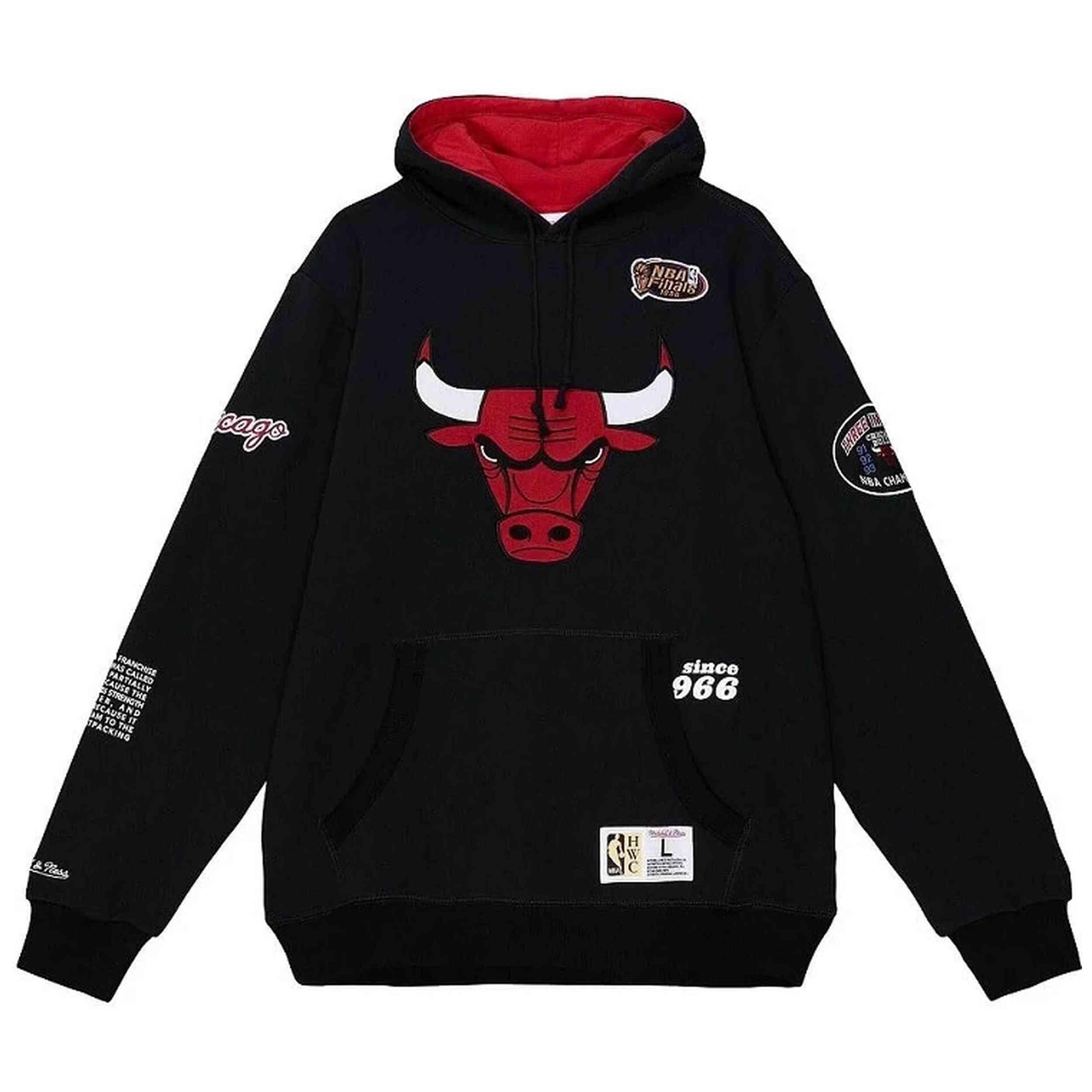Sweat à capuche Mitchell & ness modèle FPHD4849-CBUYYPPPBLCK pour homme 1/2