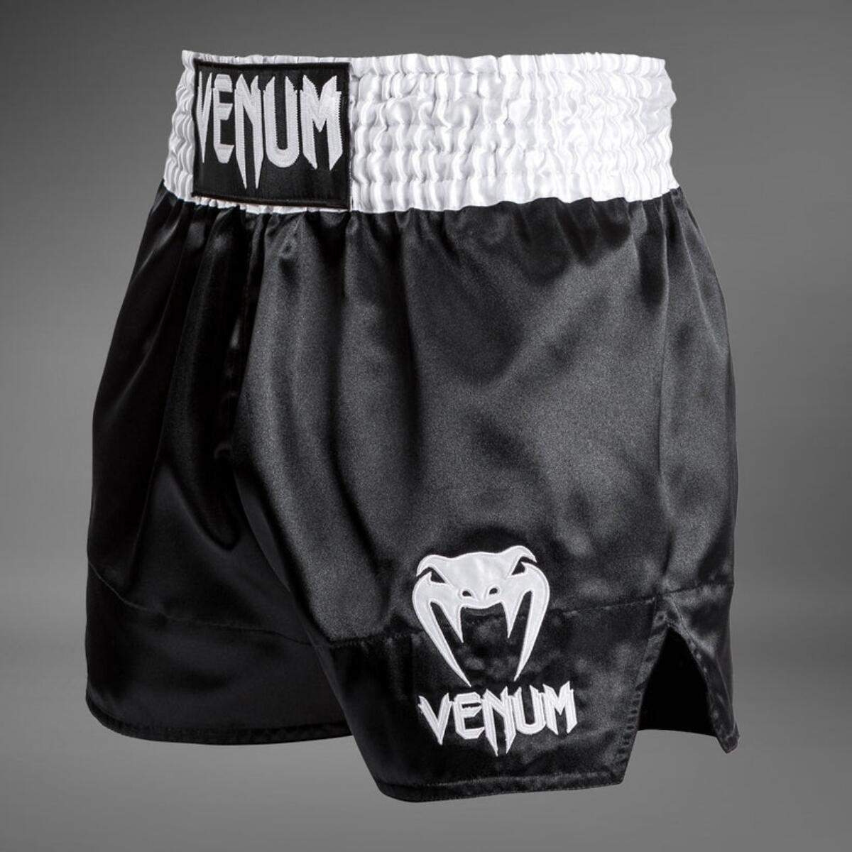Venum Classic Muay Thai Shorts White-Black-White XXL 3/7