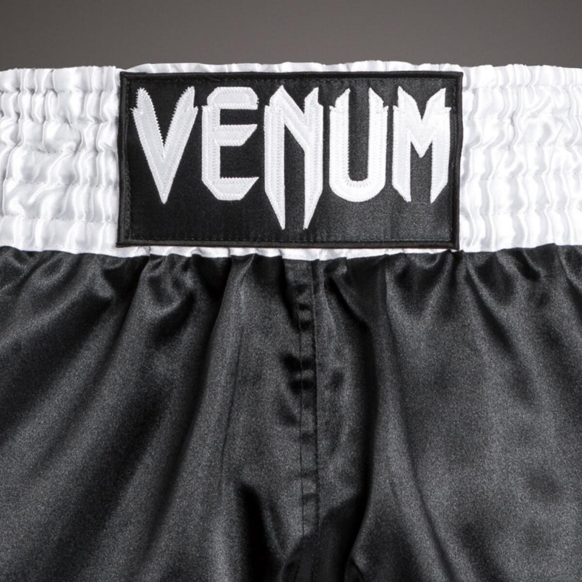 Venum Classic Muay Thai Shorts White-Black-White XXL 4/7