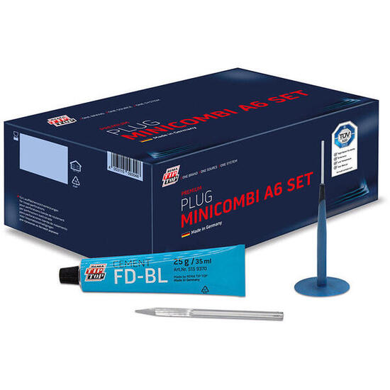 Elvedes Tip Top Minicombi A6 kit riparazione pneumatici — 20 pezzi.