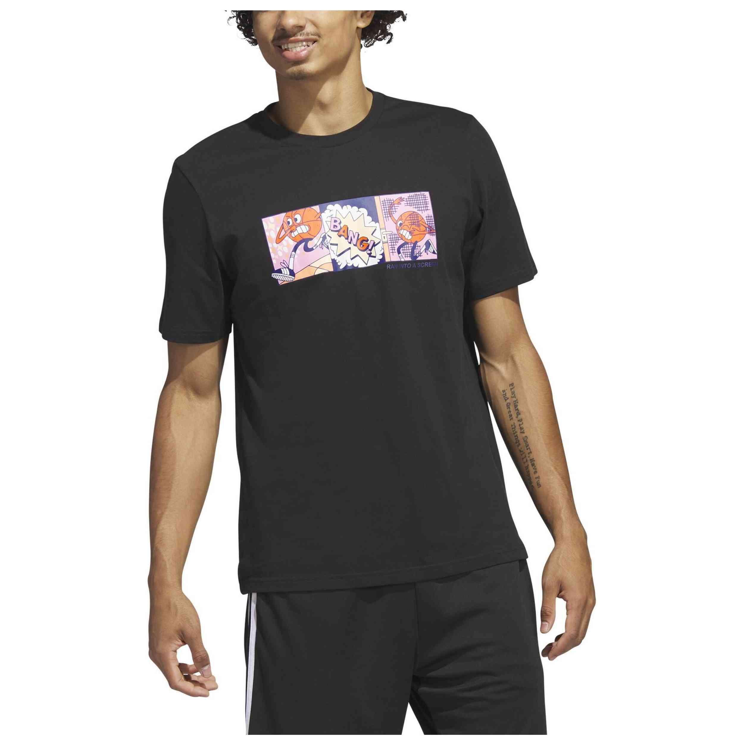 T-shirt Adidas modèle IC1867 pour homme 3/4