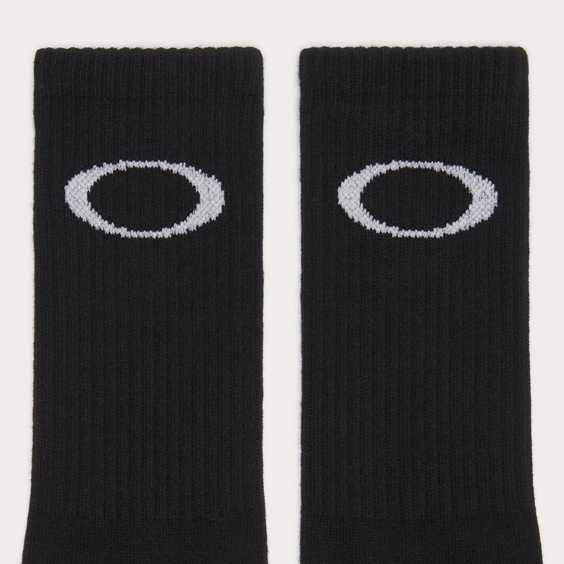Calcetines Negros Oakley Ellipse Crew Sock Blackout por Encima del Tobillo 4/5