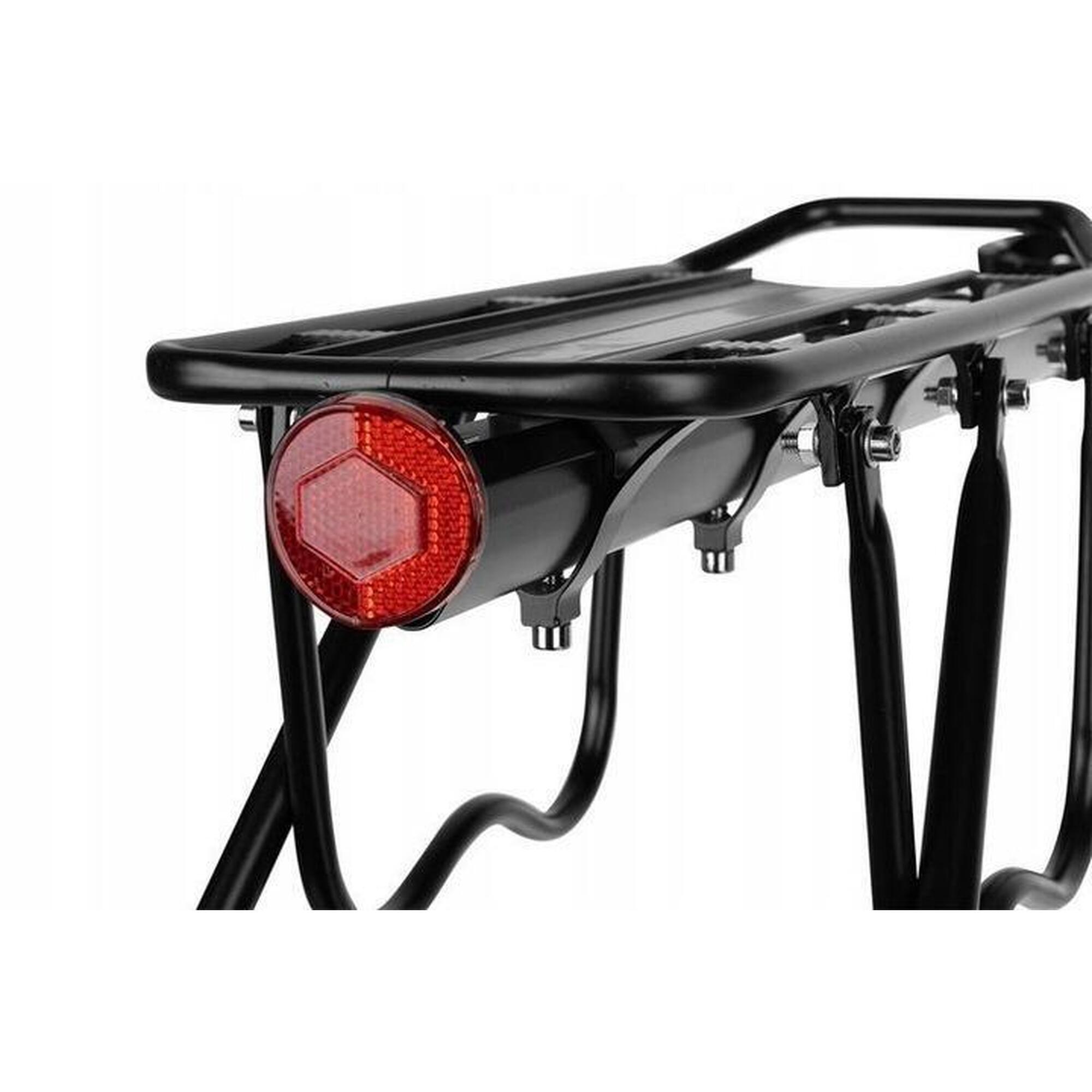 Portbagaj spate pentru bicicleta, tija de prindere si stop, aluminiu, max 50 kg