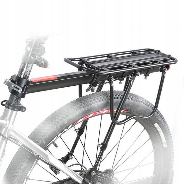 Portbagaj spate pentru bicicleta, tija de prindere si stop, aluminiu, max 50 kg