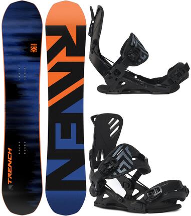 Zestaw Deska snowboardowa Raven Trench Carbon + wiązania Raven Pro GT ALU