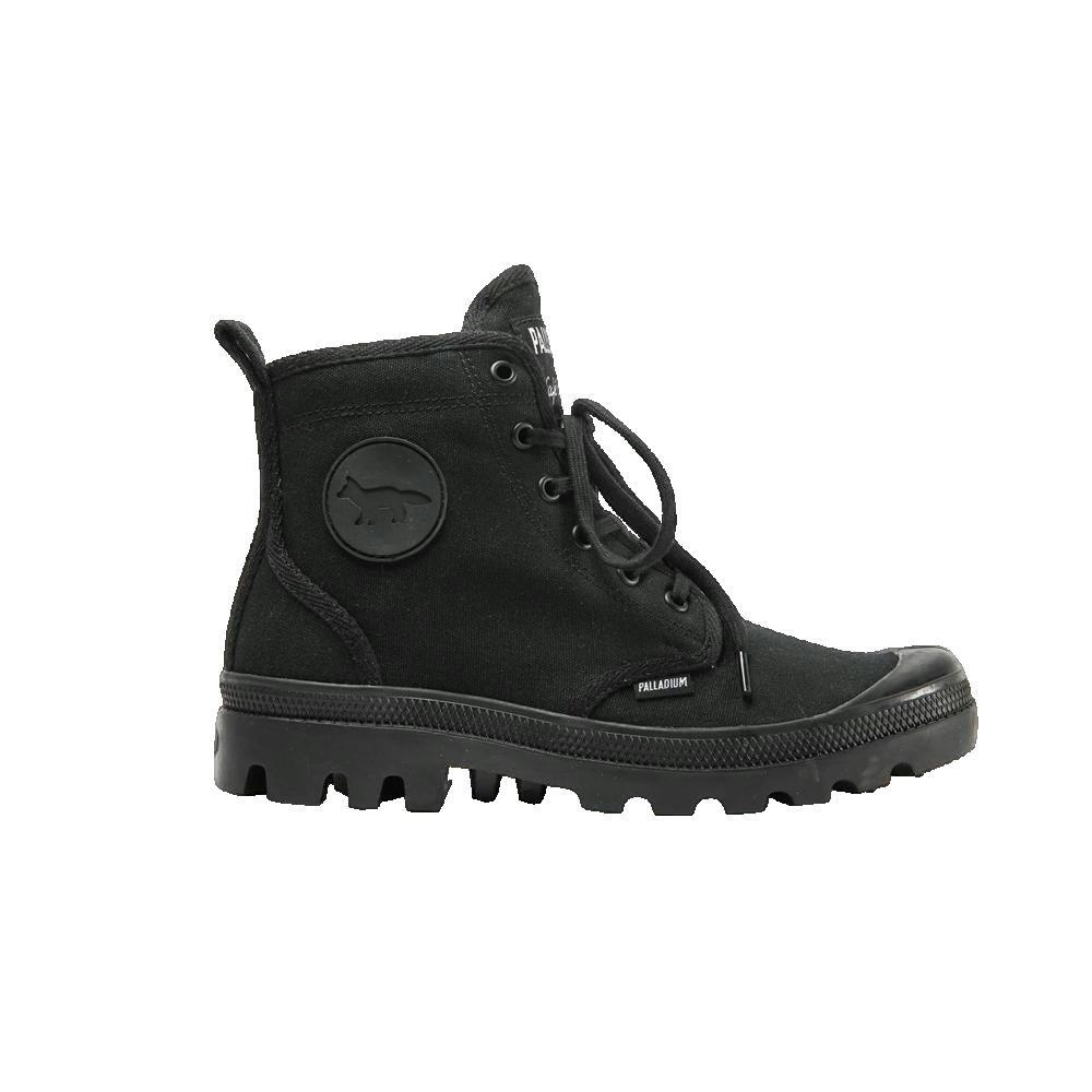 Cizme Palladium Pallabrousse X Kitsune Negre din Material Textil