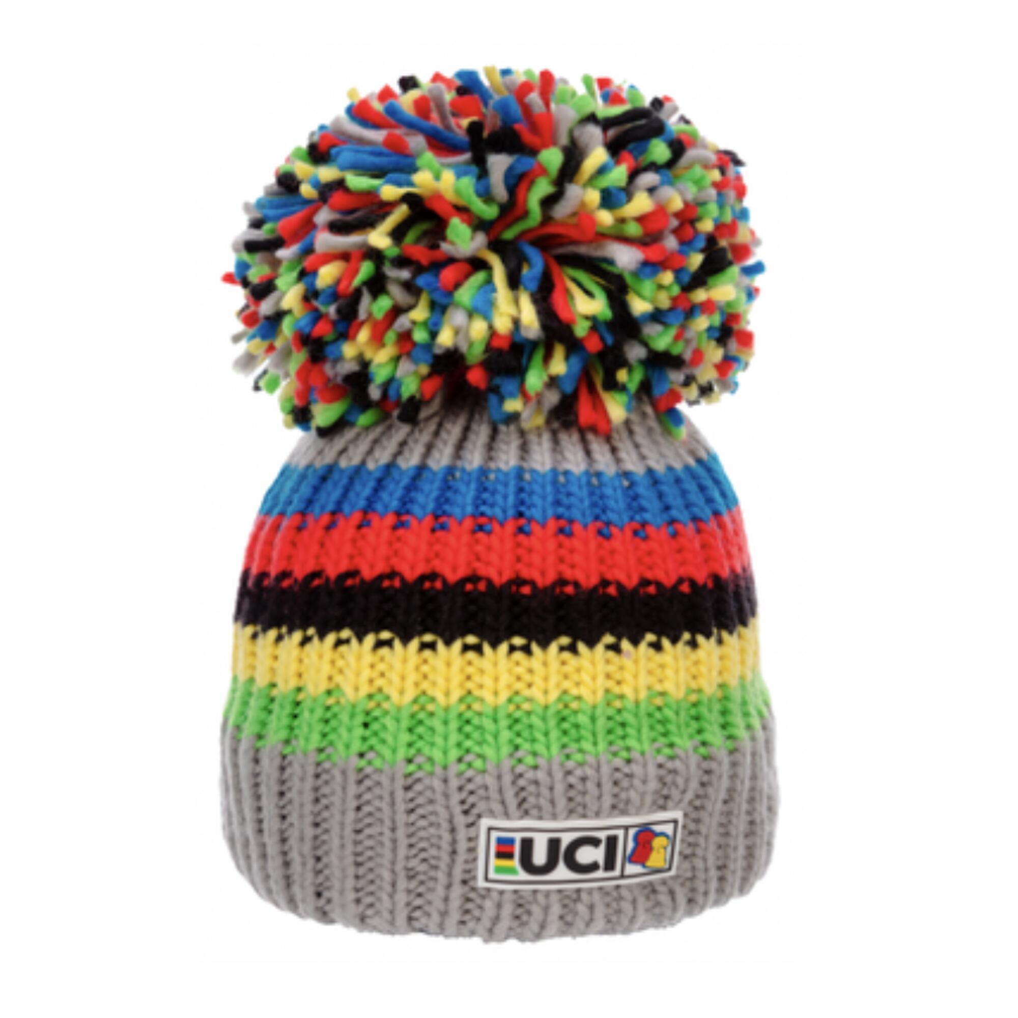 Bonnet coloris Blanc pompon Tricolore - ref. ASKI - marque BLANC BONNE Bonnet coloris Blanc pompon Tricolore - ref. ASKI - marque BLANC BONNE