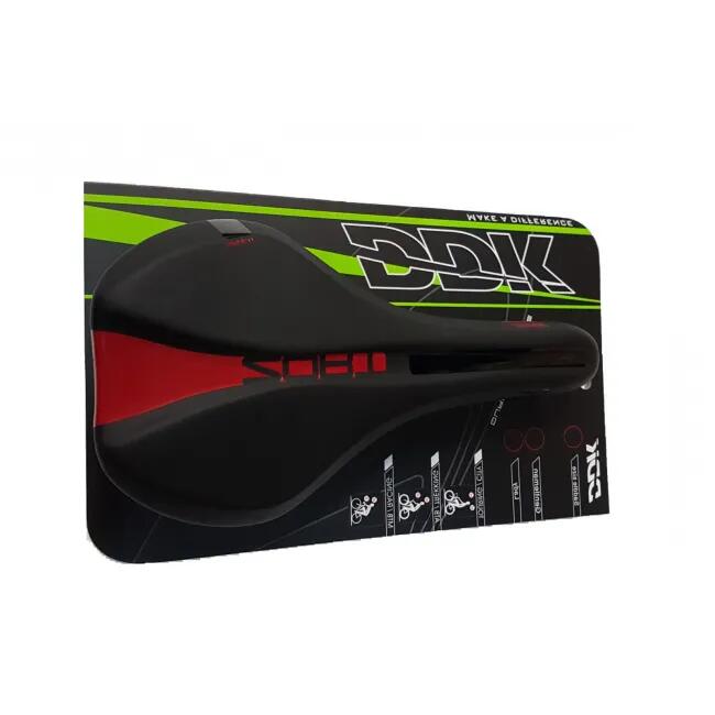 Șa bicicletă 1306 DDK Zort D2359V MTB/Road - Negru/Roșu