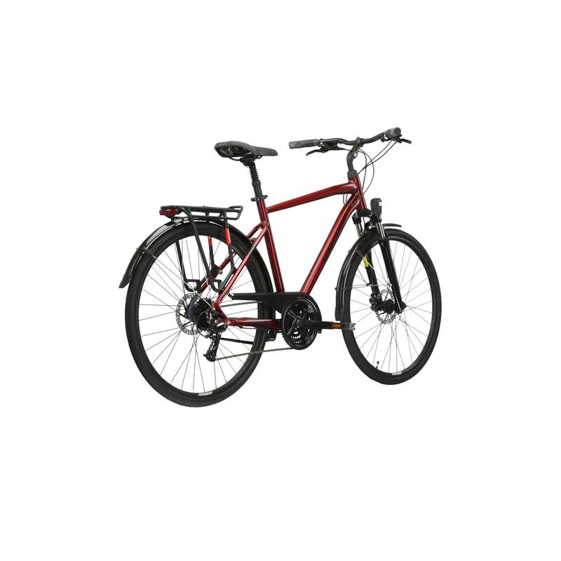 Bicicletă KROSS TRANS 4.0 28" Ruby-Negru Red Glossy M 480 mm