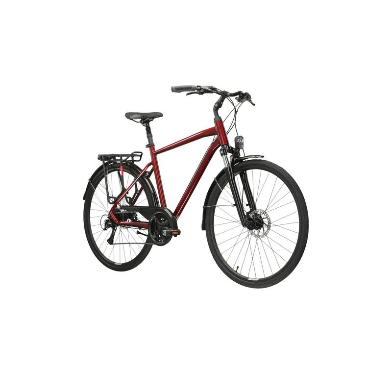 Bicicletă KROSS TRANS 4.0 28" Ruby-Negru Red Glossy M 480 mm
