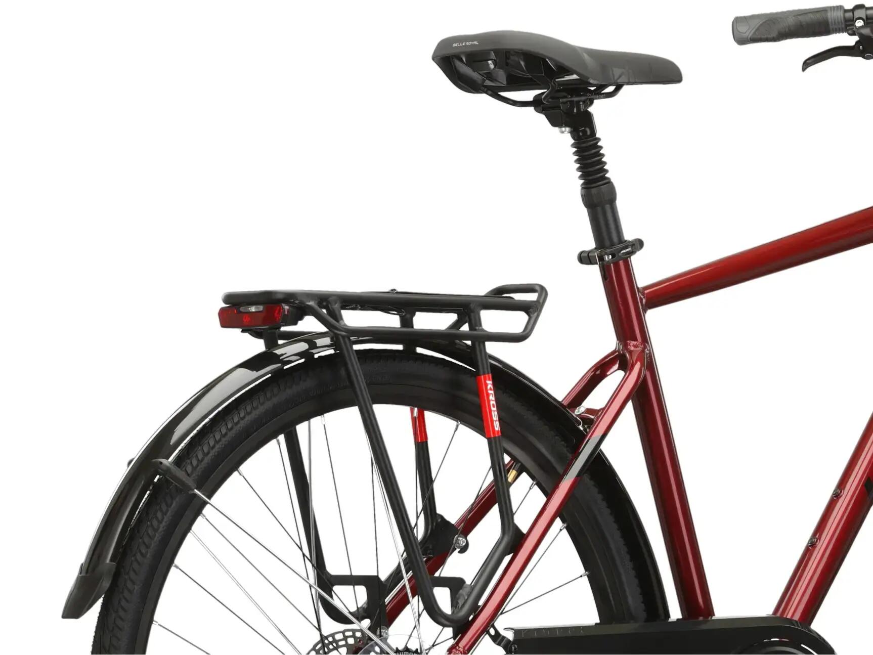 Bicicletă KROSS TRANS 4.0 28" Ruby-Negru Red Glossy M 480 mm 4/7