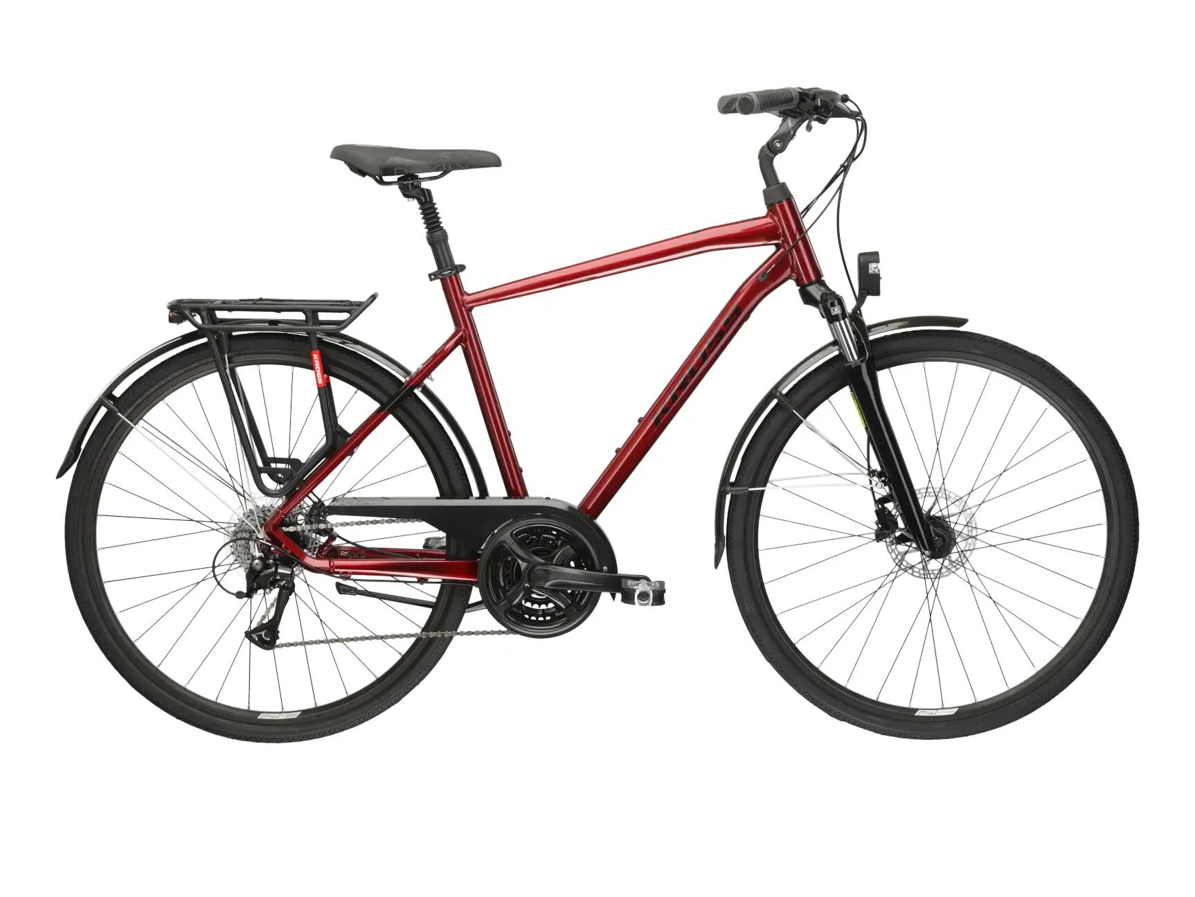 Bicicletă KROSS TRANS 4.0 28 Ruby-Negru Red Glossy M 480 mm