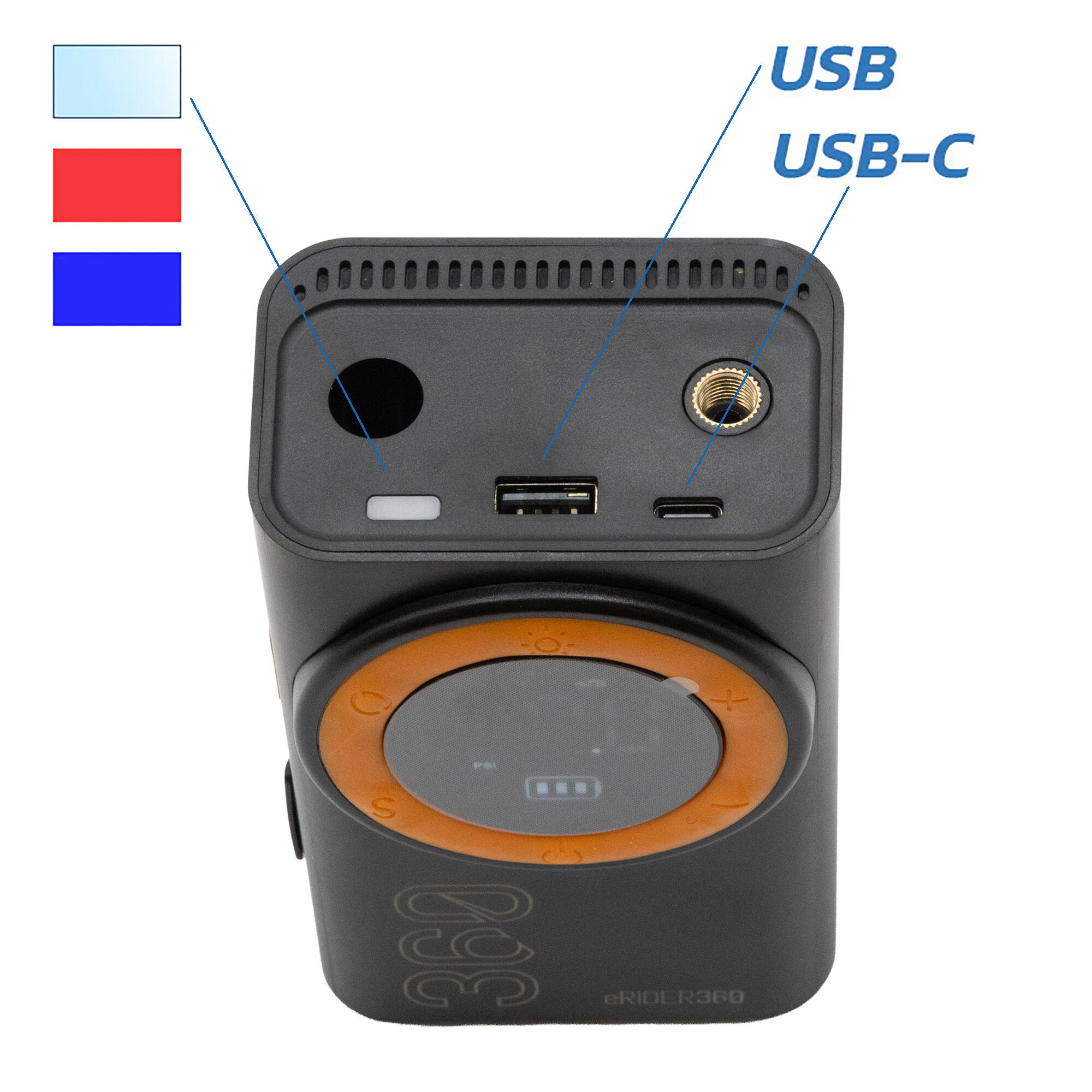 AIR-008 Inflador eléctrico portátil función Power Bank 3/5