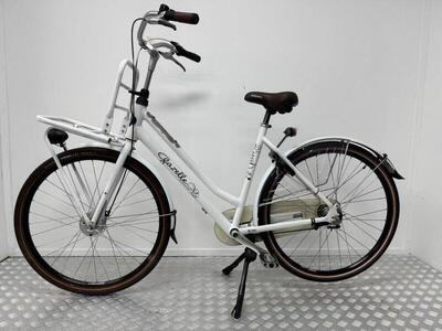 Gazelle miss grace wit - tweedehands damesfiets, 3-speed, met naafdynamo.
