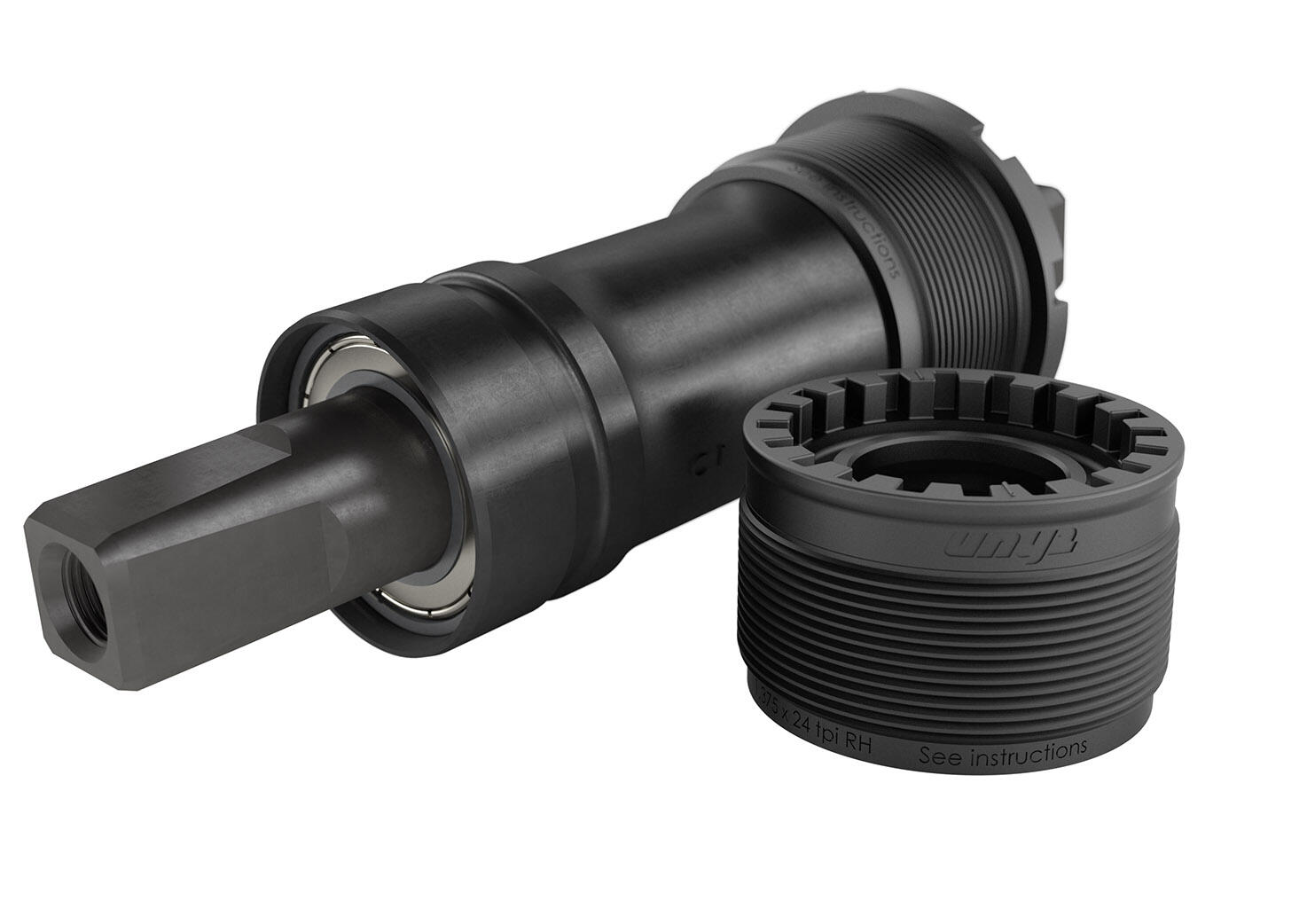Monobloc pedalier Thun Basic120K L 68/114 mm, negru