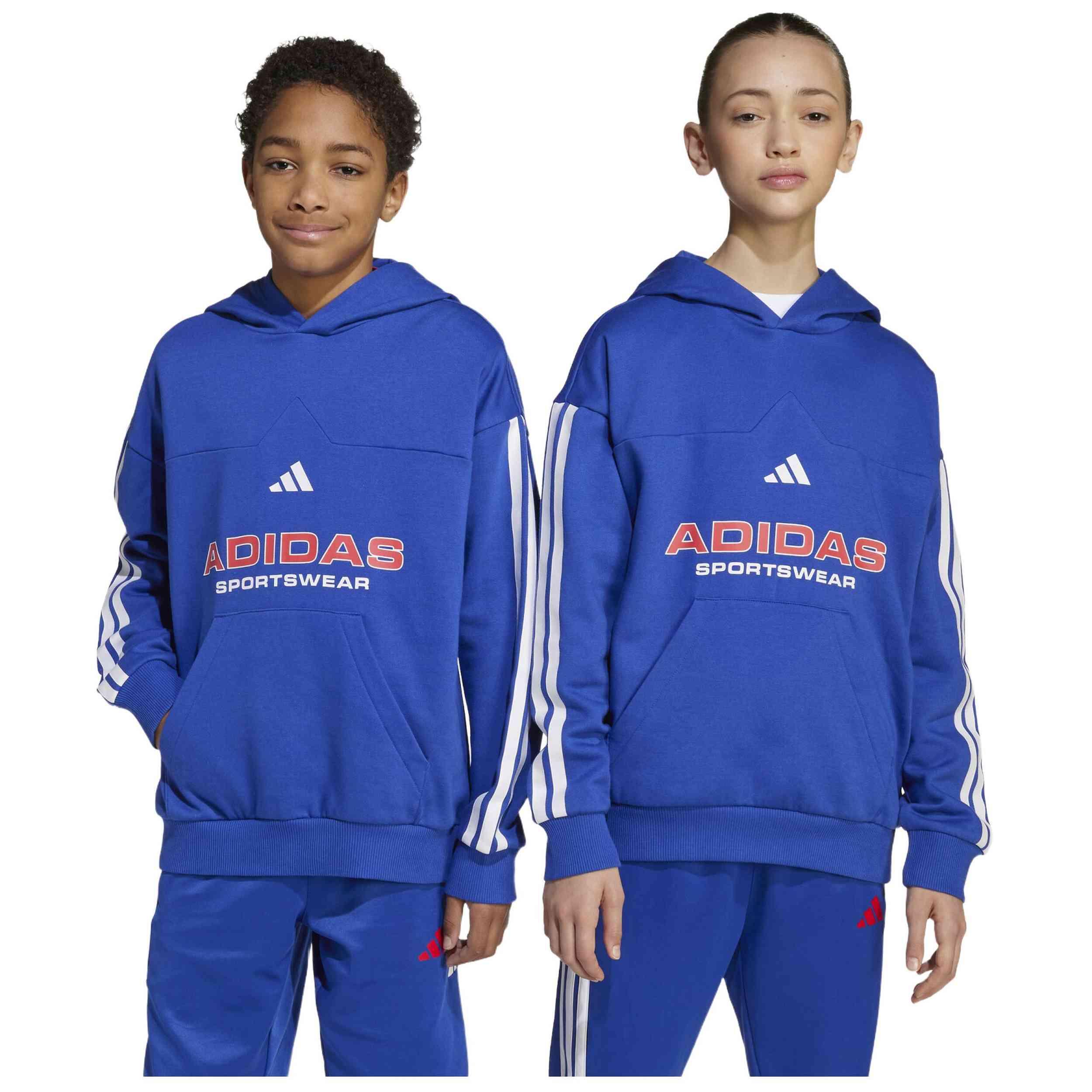 Felpa con cappuccio Adidas modello KB7712 per ragazzi 3/5
