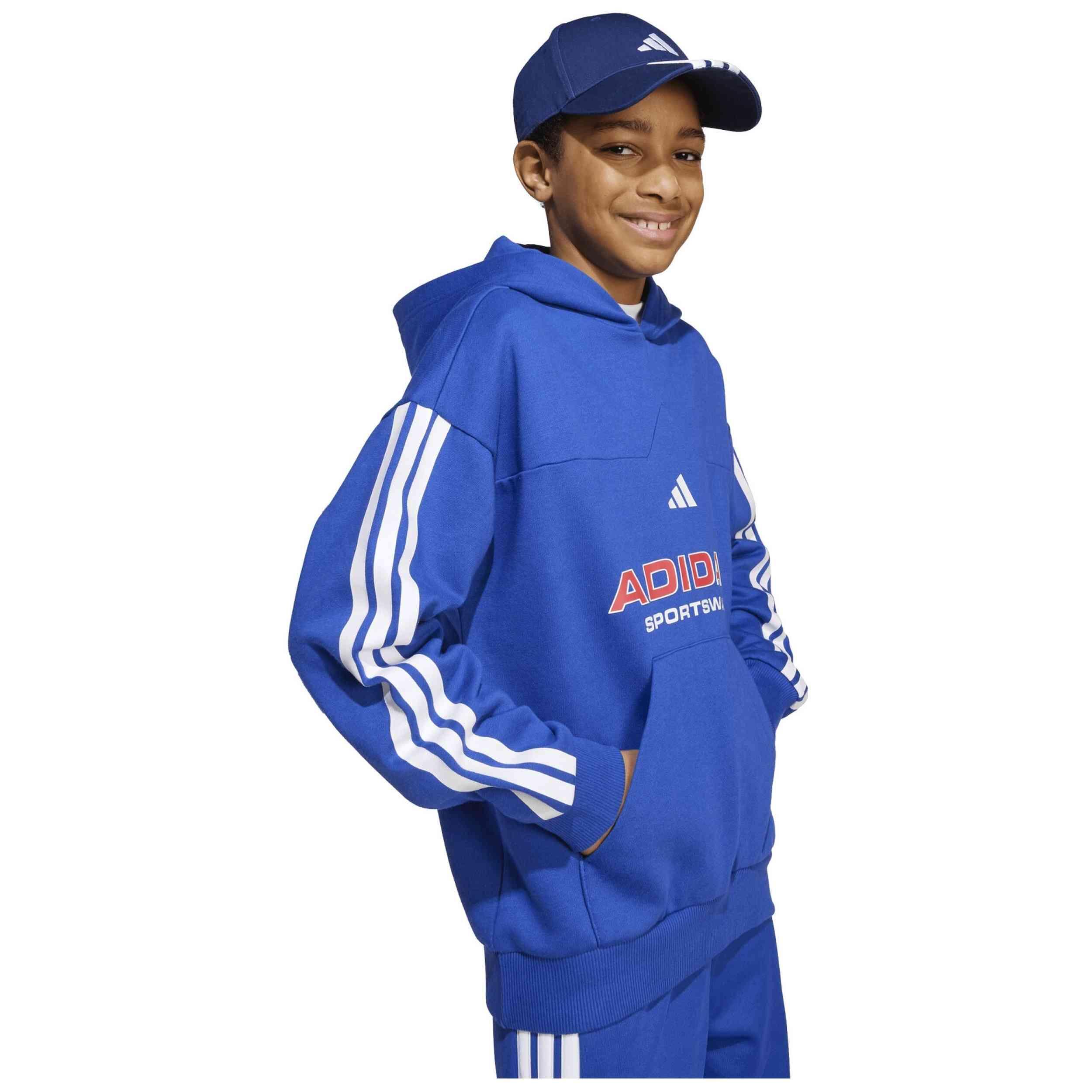 Felpa con cappuccio Adidas modello KB7712 per ragazzi 5/5