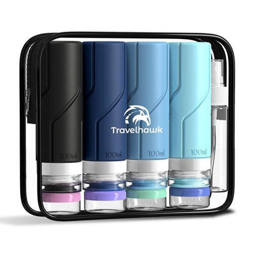 Set flaconi viaggio – 16 pezzi – con custodia