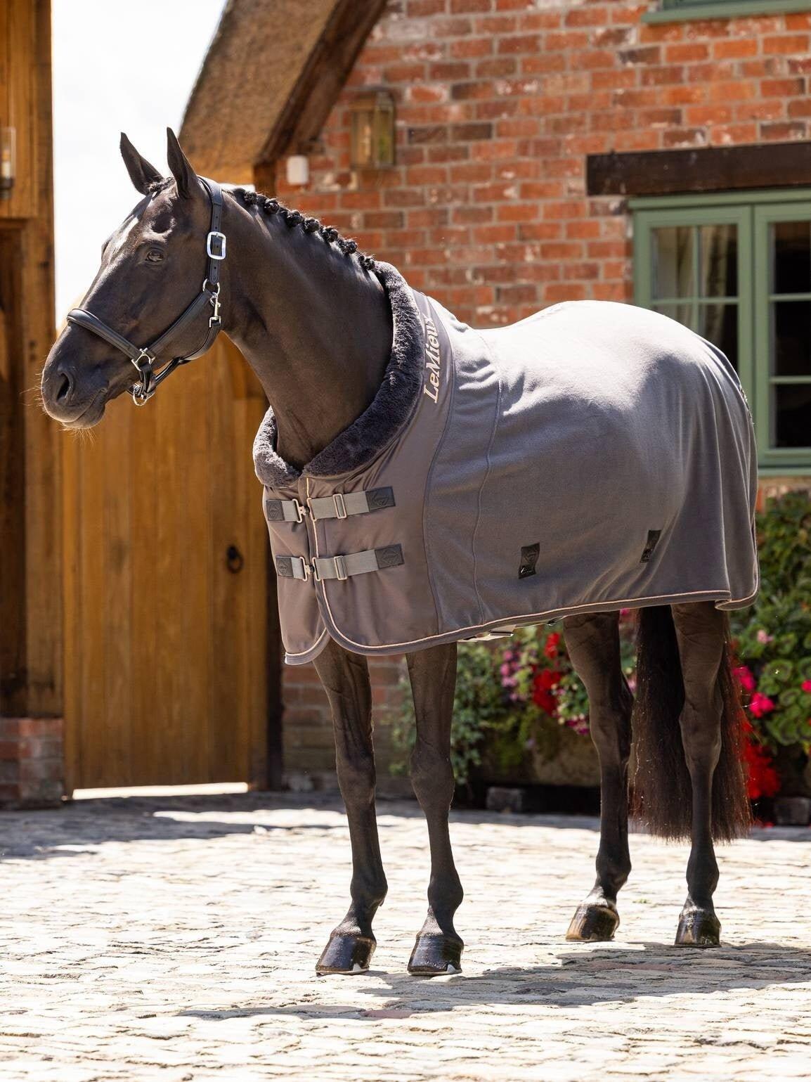 Lemieux Luxe Fleece Paardendeken Graphite Kleurloos - 4/7