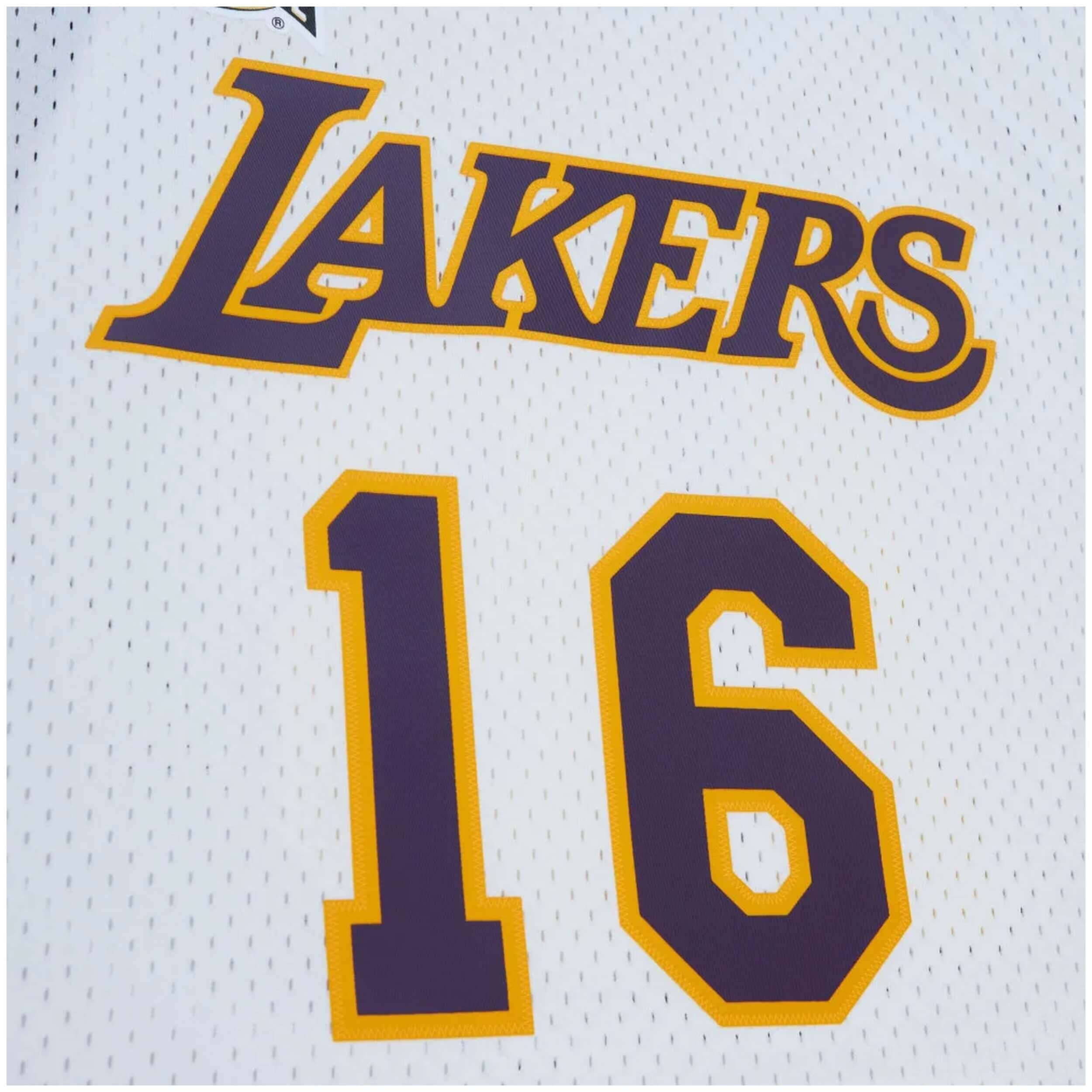 Maillot de basket Mitchell & ness modèle SMJY6864-LALYYPGAWHIT pour homme 3/5